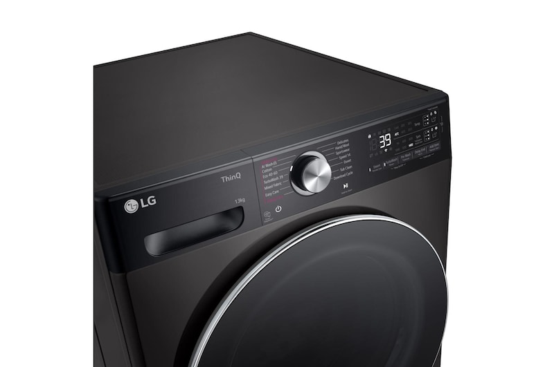 LG 9kg Counter-Depth MAX™ Washing Machine, Platinum Black, F2Y709BBTN1